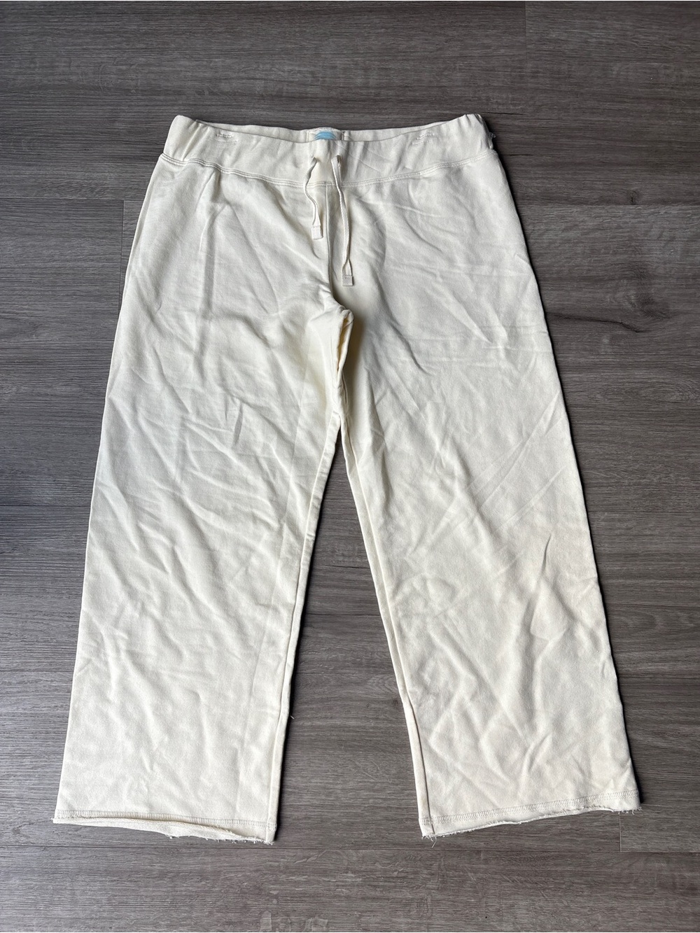 Under the canopy raw hem organic cotton cropped pants